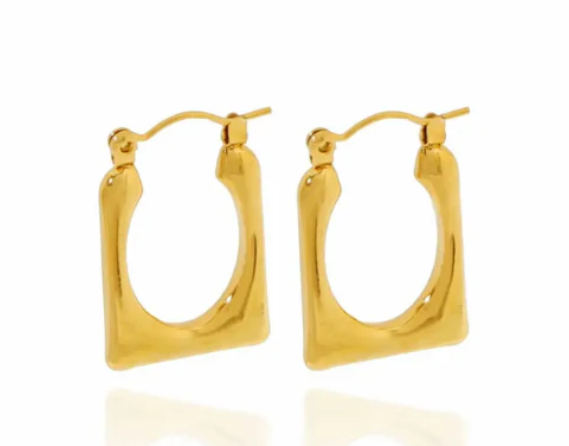 Beautiful Korean Real Gold Plated Huggies Hoop Earring