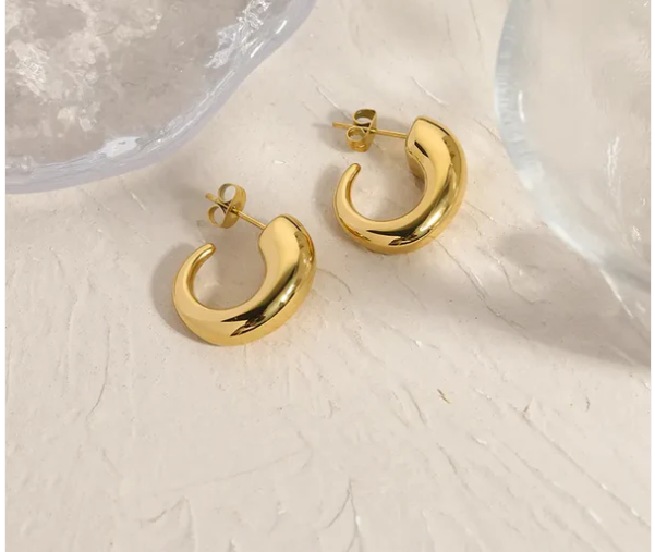 Stainless Steel Geometric Cuff Earring