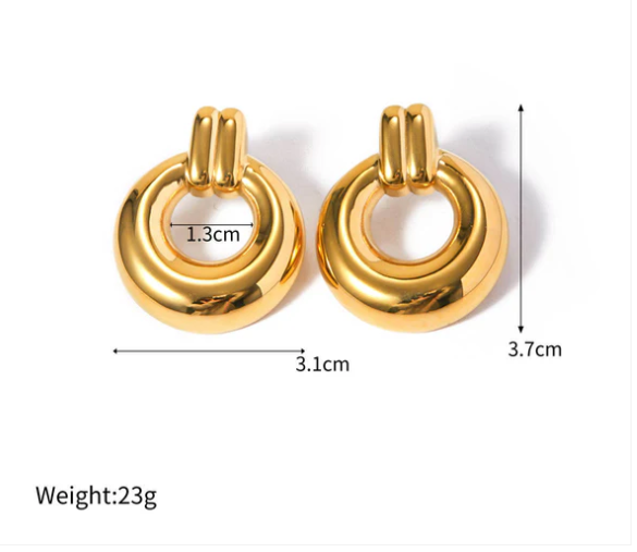 Golden Aura Hoops Earring