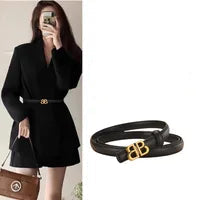 Leather Letter Design Belt