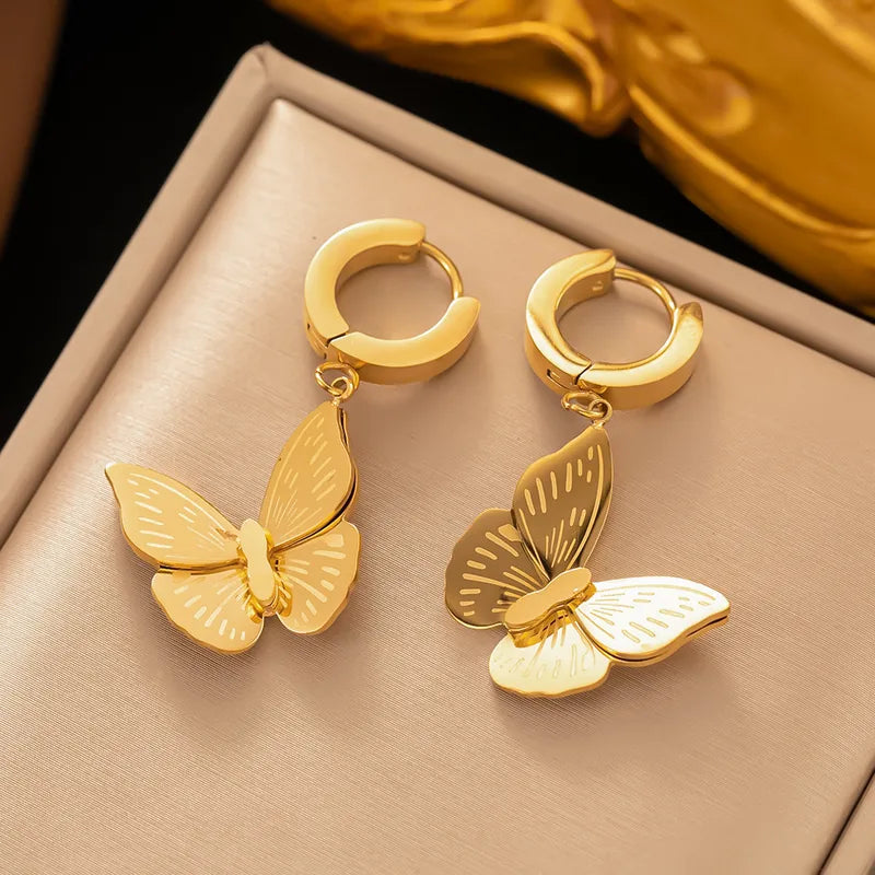 Butterfly Anti-tarnish Gold Plated Earring
