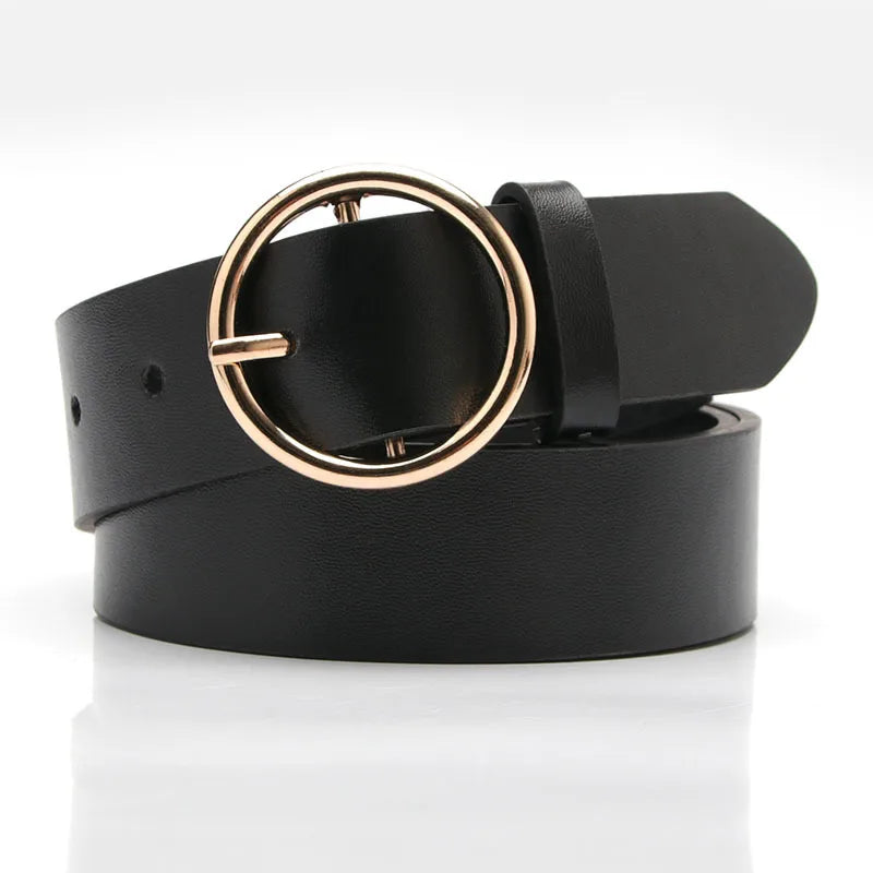Round Buckle Casual Belt