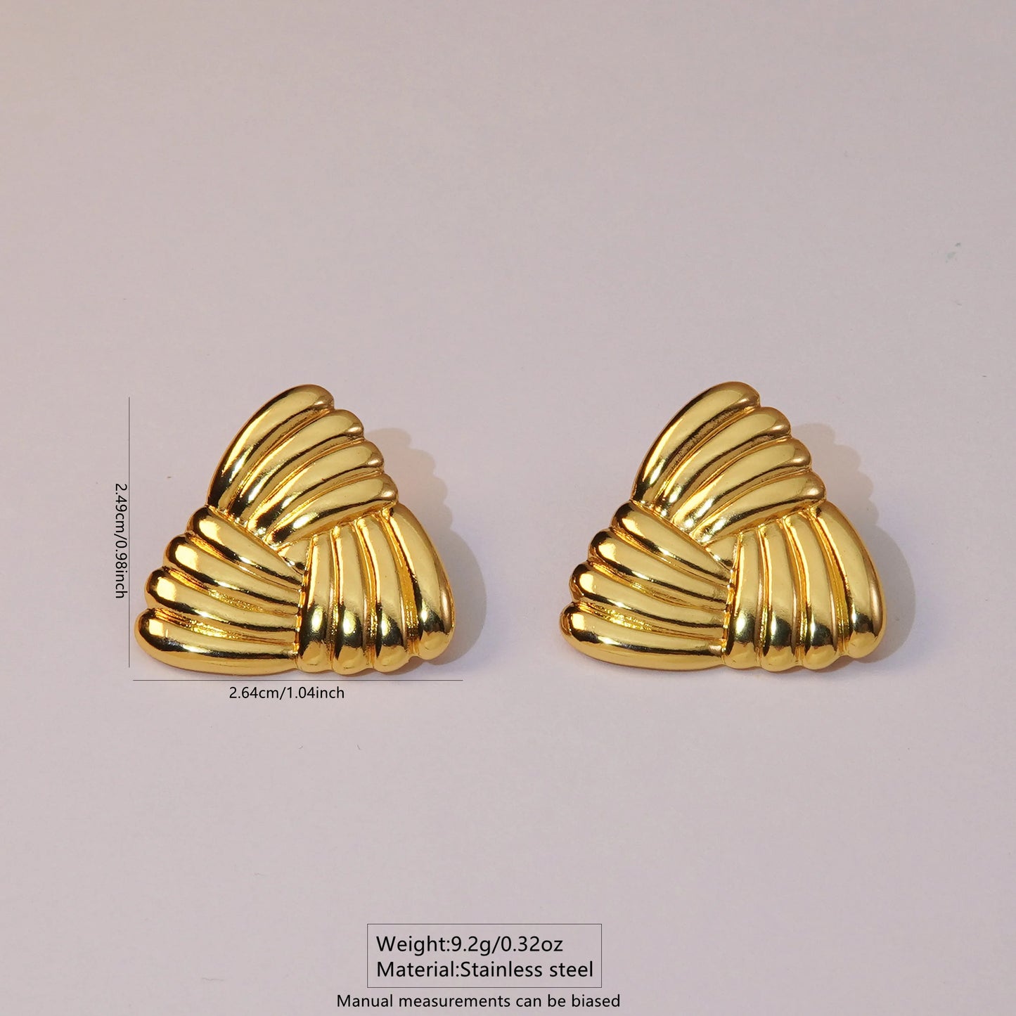 Triangle Abstract Gold Plated Earring