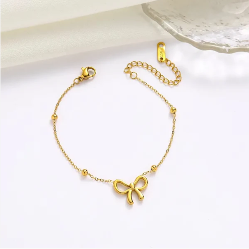 Bow Bead Chain Bracelet
