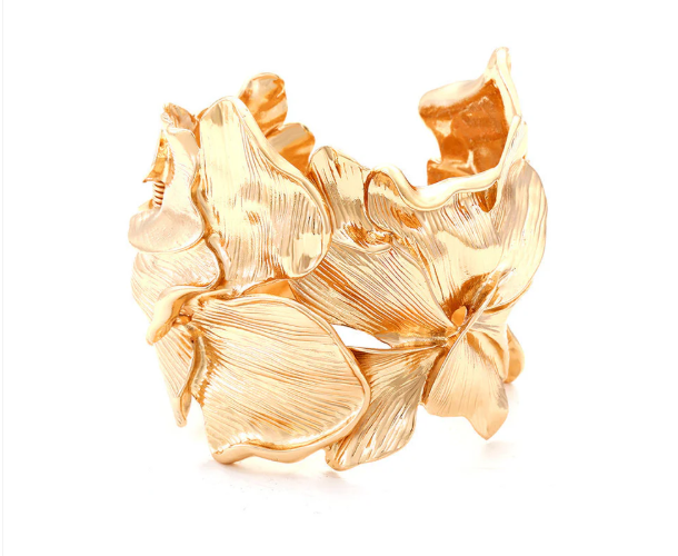 Daphne Floral Handcuff Bracelet