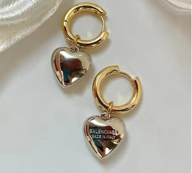 Metal Heart Earring
