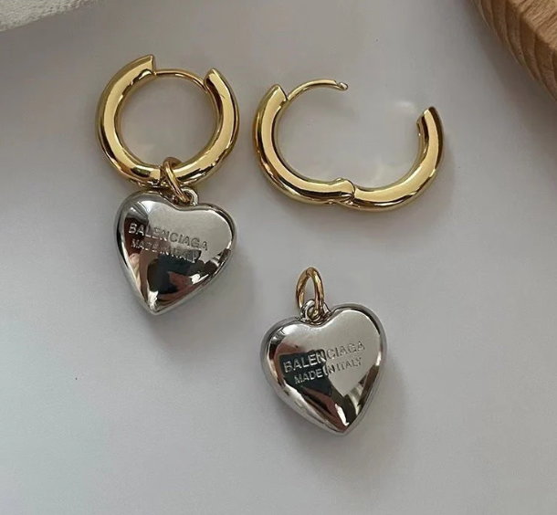 Metal Heart Earring