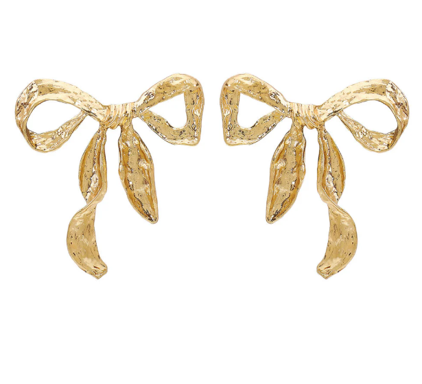 Molten Ribbon Bow Earring