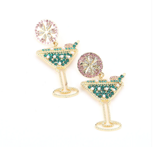 Martini Sparkle Earring