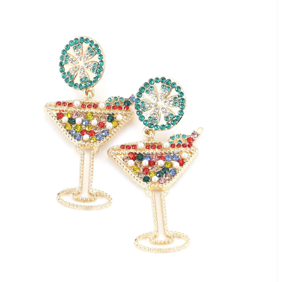 Martini Sparkle Earring