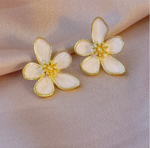 Camellia Flower Stud Earring