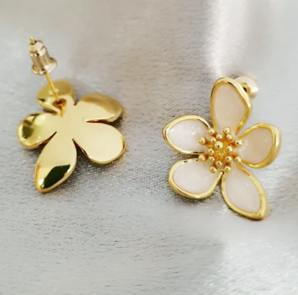 Camellia Flower Stud Earring