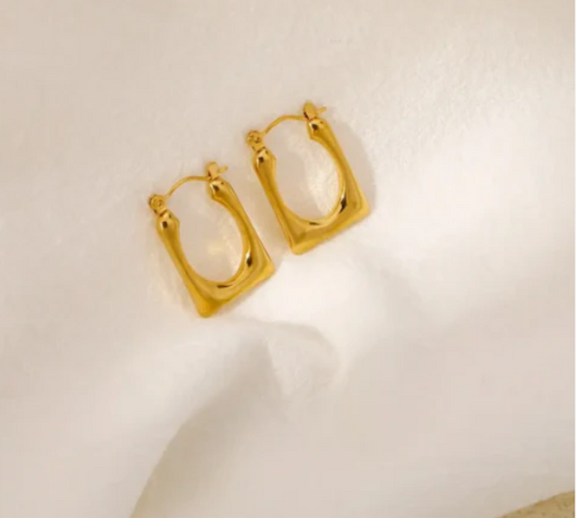 Beautiful Korean Real Gold Plated Huggies Hoop Earring