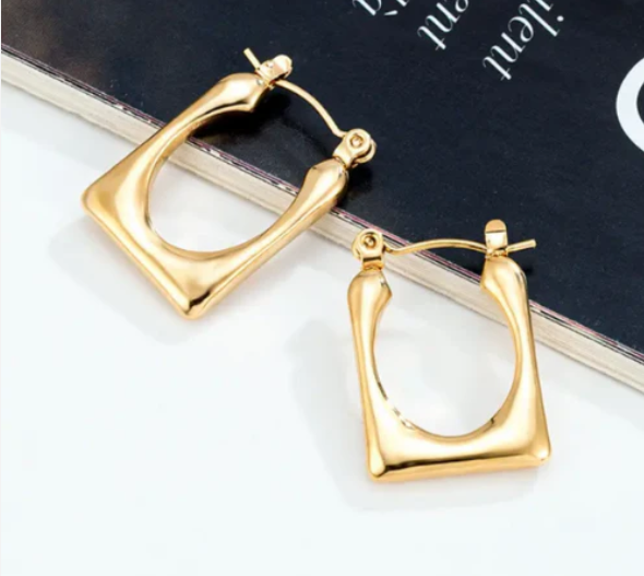Beautiful Korean Real Gold Plated Huggies Hoop Earring