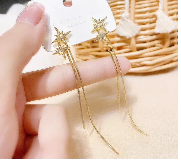 Star And Tassel Earring