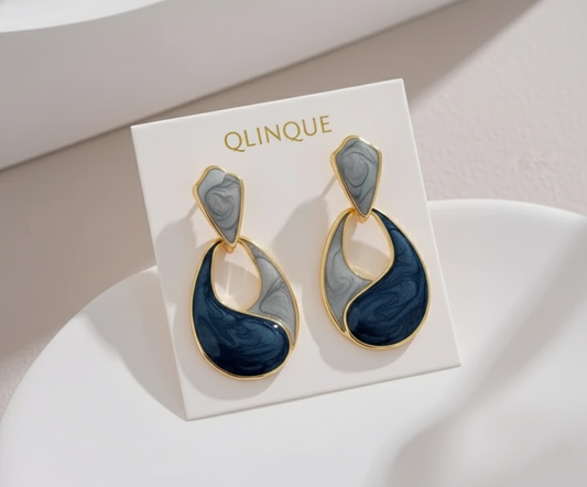 Enamel Water Drop Earring