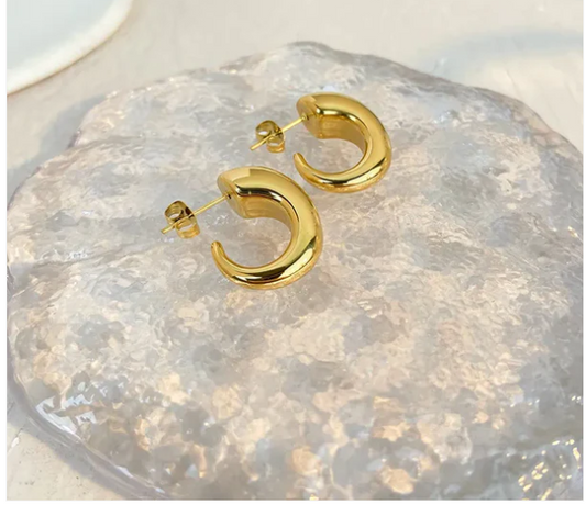 Stainless Steel Geometric Cuff Earring