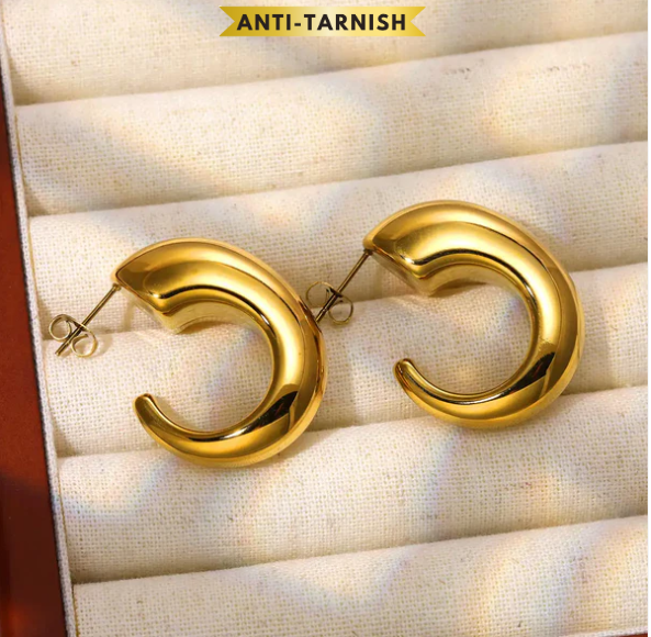 Stainless Steel Geometric Cuff Earring