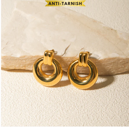 Golden Aura Hoops Earring