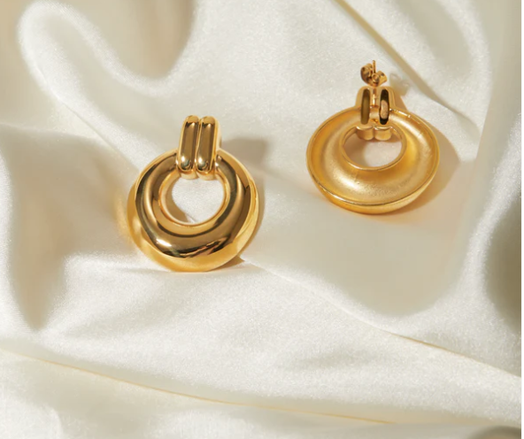 Golden Aura Hoops Earring