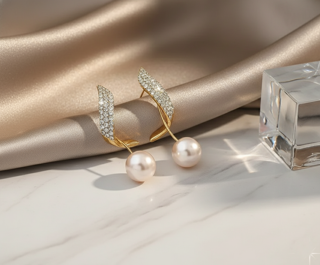 Dimond Pearl Earring