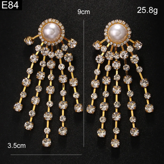 Solar Burst Tassel Earring