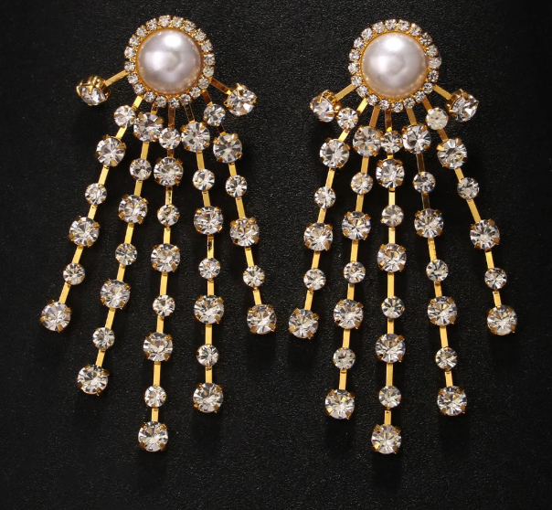 Solar Burst Tassel Earring