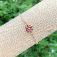 Shiny Flower 18k Gold Plated Bracelet