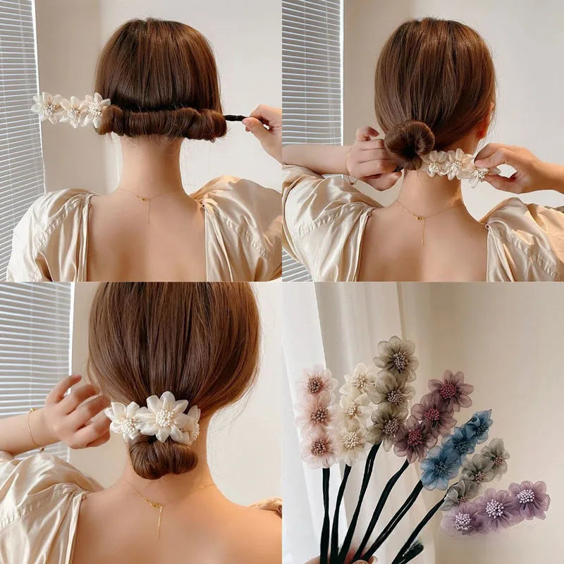Flower Twist Hair Curler Hairpin