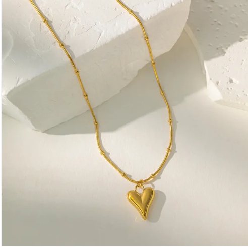 Heart Beads Chain Necklace