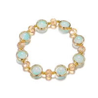 Round Ombre Glass Beaded Bracelet