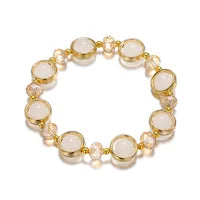 Round Ombre Glass Beaded Bracelet