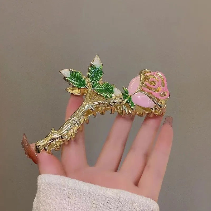 Flower Alloy Plating Hairpin