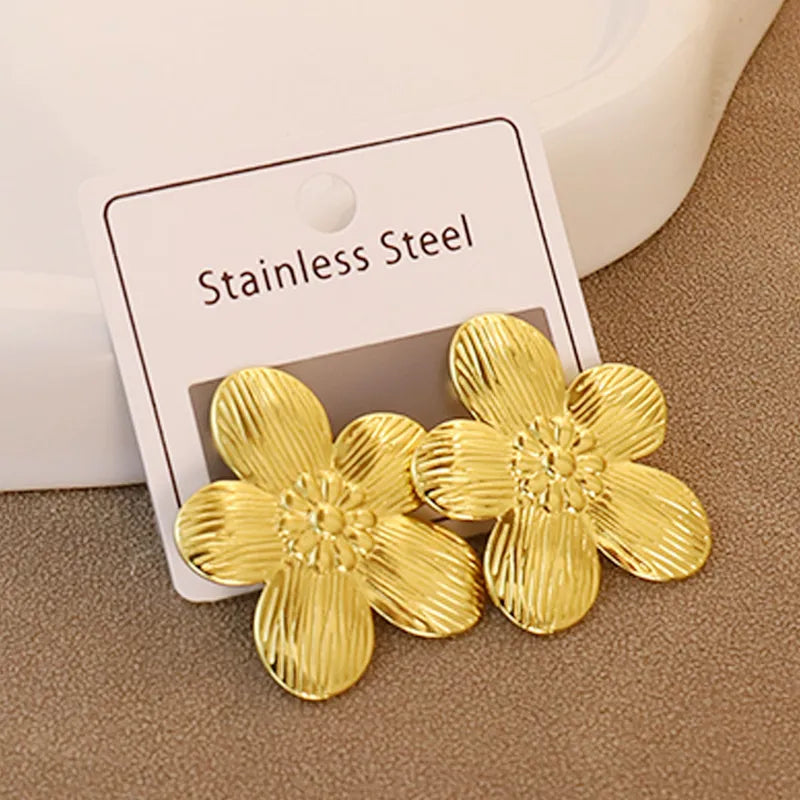 Pentagram Gold Plated Earring