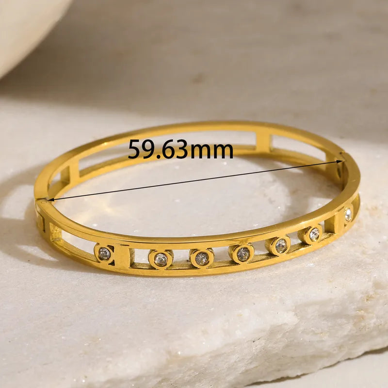 Round Flower 18K Gold Plated Bracelet