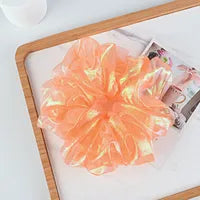 Korean Bright Silk Organza Hair Scrunchie