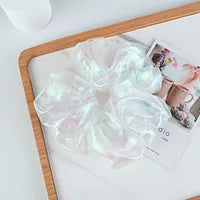 Korean Bright Silk Organza Hair Scrunchie