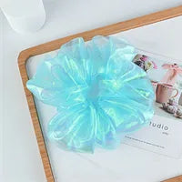 Korean Bright Silk Organza Hair Scrunchie