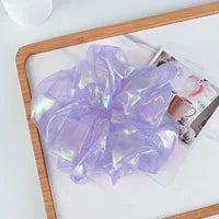 Korean Bright Silk Organza Hair Scrunchie