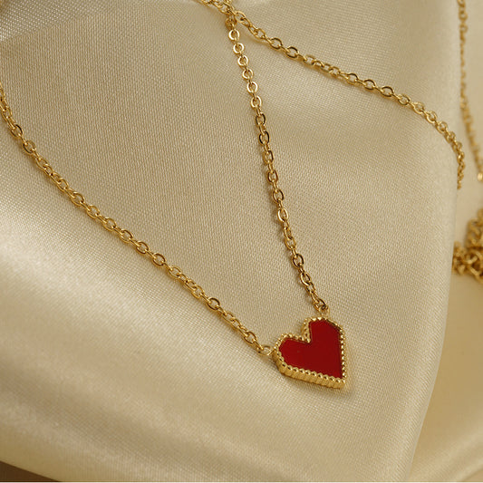 Red Heart 18K Gold Plated Anti-Tarnish