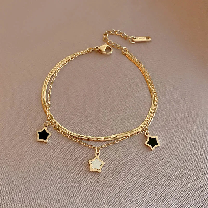 Star Chain 14K Gold Bracelet