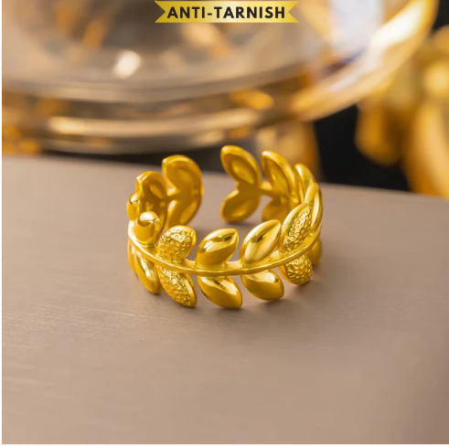 Ivy Leaf Wrapped Open Ring