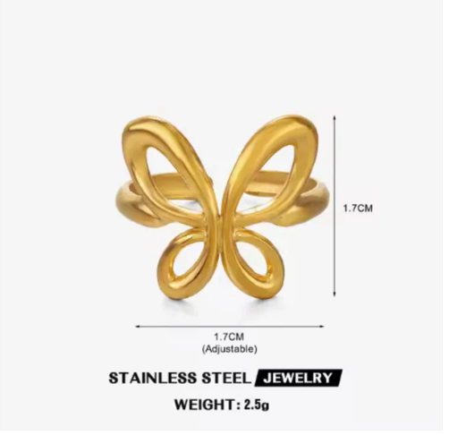 Hollow Butterfly Ring