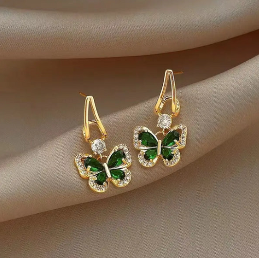 Emerald butterfly  Earring