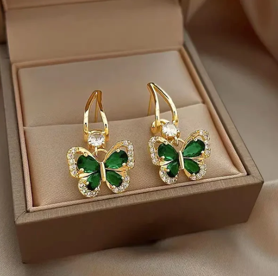 Unique Butterfly Drop Earring