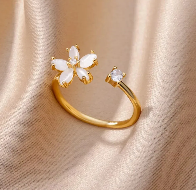 Floral Adjustable Ring