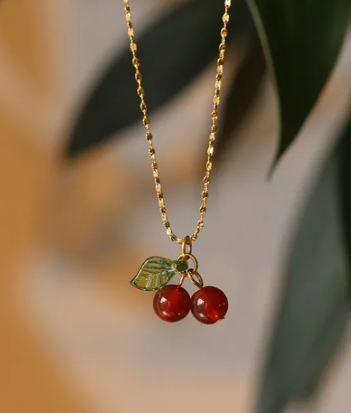 Retro Cherry Necklace