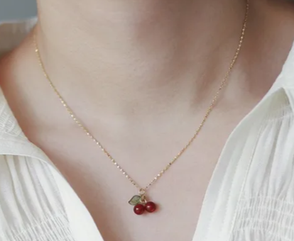 Retro Cherry Necklace