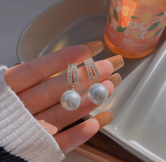 Luminous Pearl Drop Earrings