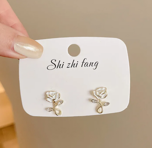 Pearl Rose Studs